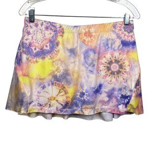 Sofibella Tie Dye Tennis Skort Womens Size L Pull on Stretch Pickleball